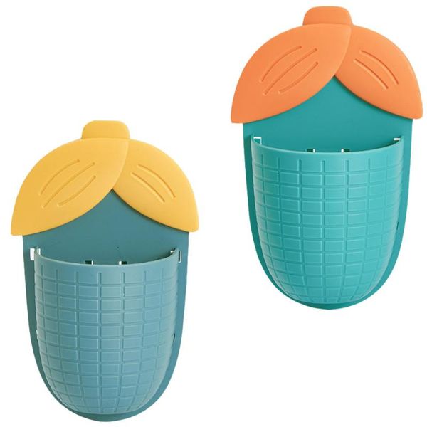 

hooks & rails 2pcs corn shape storage holders wall-mounted bedroom box