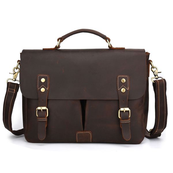 

genuine leather vintage fashion business crossbody messenger shoulder bags