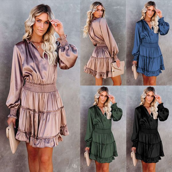 

autumn style v-neck color long sleeve waist splicing short women, White;black