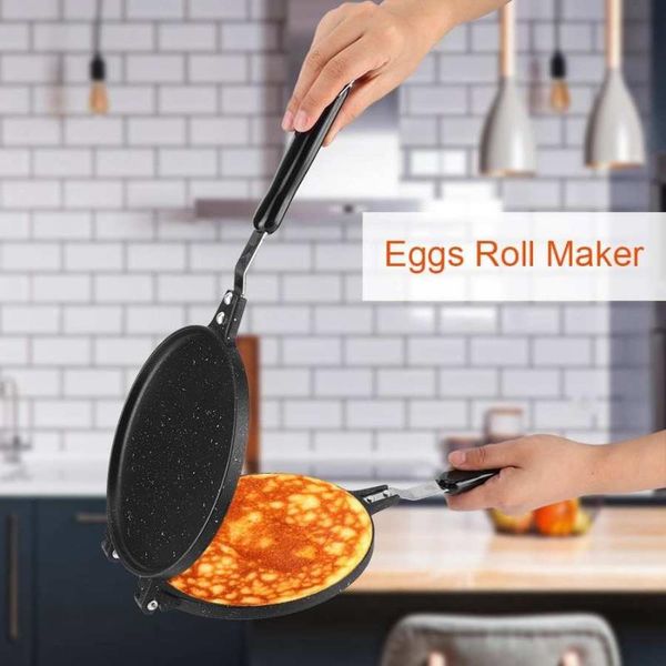 

bread makers dual head kitchen gas non-stick waffle maker pan household aluminum alloy eggs roll mould mold press plate baking tool