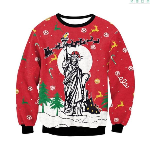 

men's sweaters men women ugly christmas sweater funny xmas jumper couple holiday party pullover sweatshirt, White;black