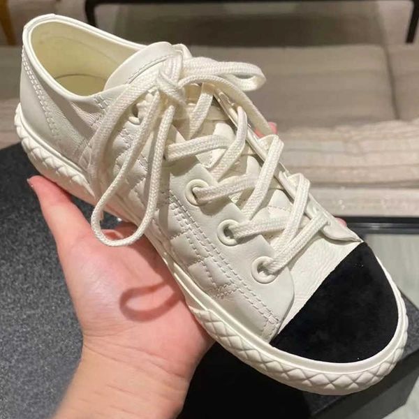 

single shoe women's 2021 round head heel color matching small white anti-skid strap flat bottom dign versatile board sho, Black