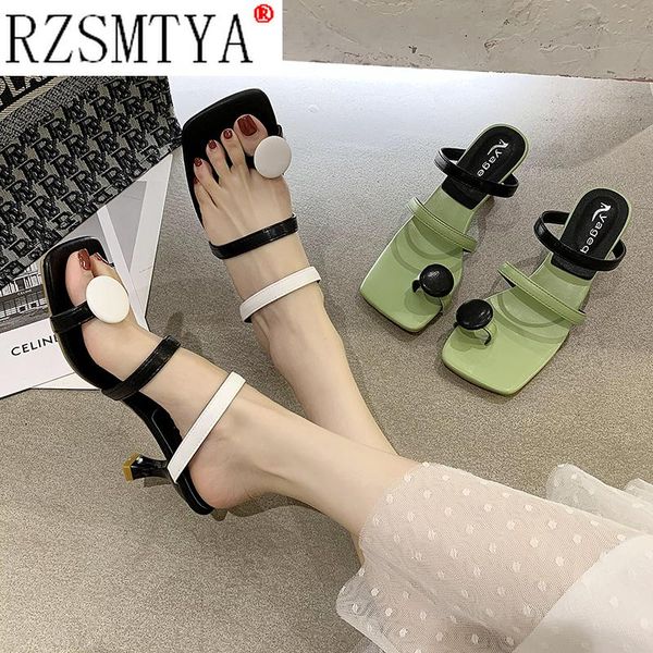 

dress shoes summer retro women roman sandals open toe square head fashion mid heel gladiator elegant gigh heels mujer, Black