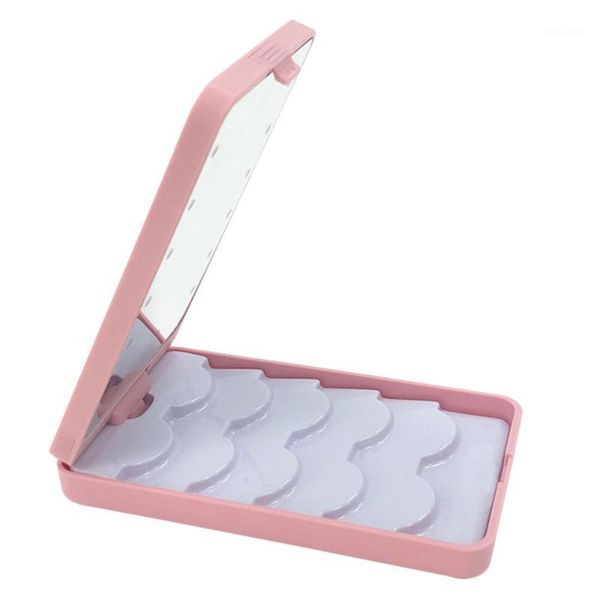 

eyelashes storage case organizer with led mirror makeup box false1