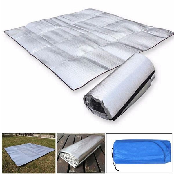 

outdoor pads foldable waterproof beach mattress double sided aluminum foil sleeping mat picnic blanket camping mats