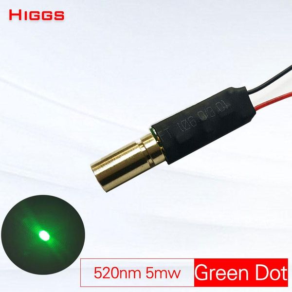 

high stability 520nm 5mw green dot laser module dc 3-7v head industrial grade pointer sightlaser intelligent toy car portable lanterns