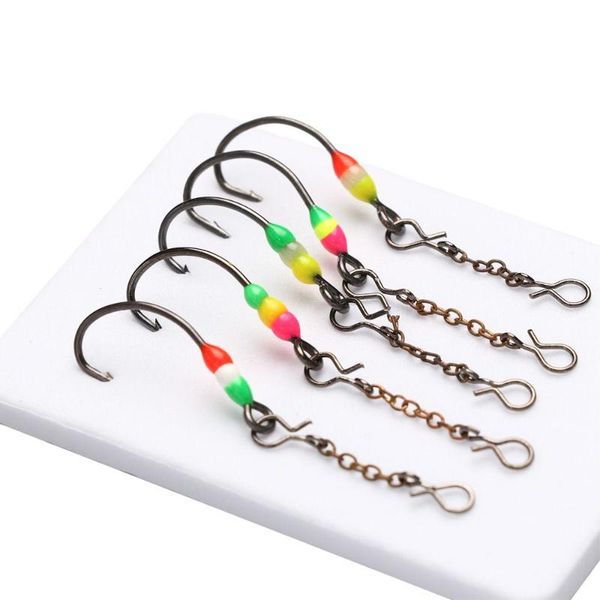 

fishing hooks 5pcs/lot 2021 artificial 2# 4# 6# hook chain type winter bait ad-sharp lead hard ice
