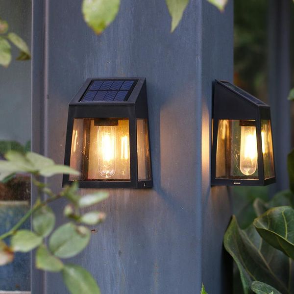

solar lamps smart light control outdoor lamp waterproof fence garden decoration lights for front door porch patio post