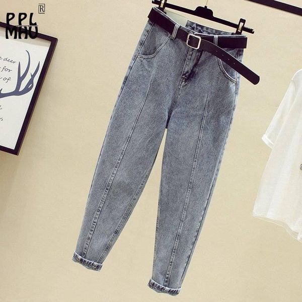 

women's pants & capris spring jeans woman mom boyfriend for women with high waist push up large size ladies denim 2xl 2021, Black;white
