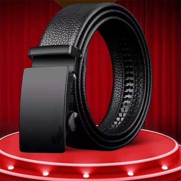 

automatic buckle belt sports car men's casual business pants belt fashion collocation jeans flat style simple design belt men 220210, Black;brown
