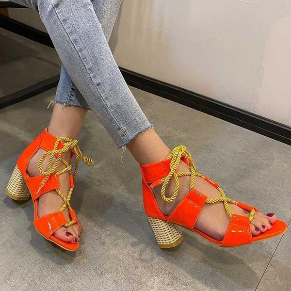 

dress shoes 2021 large side empty fish mouth ankle cross thin strap high heel fashion sandals, Black