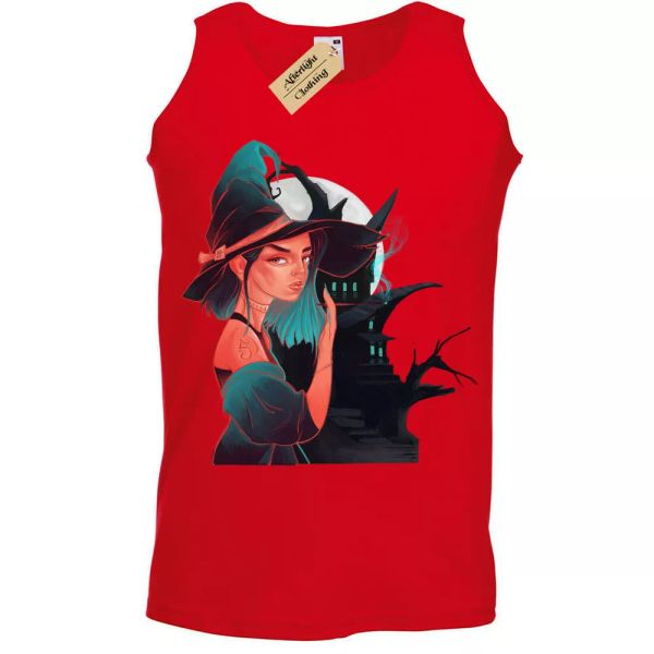 

bruja niÃ±a camiseta casa embrujada halloween chaleco hombre, White;black