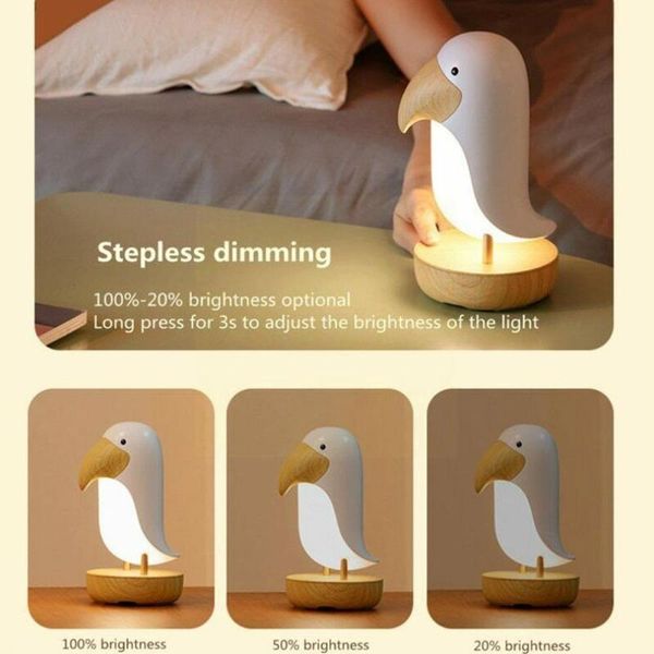 

night lights led toucan bird light modern nordic usb table dimmable home decor lamp bedroom luminaria lighting lampe room study in f7l9