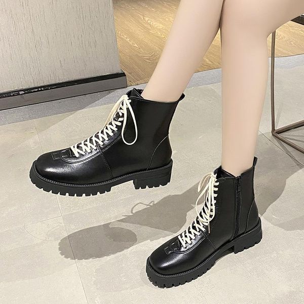 

boots fashion simple women's shoes black short tube versatile temperament