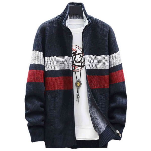 

men's sweaters arrivals korean style mens knitted long sleeve casual velvet cardigan outfit winter warm clothing man 7r4l, White;black