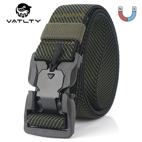 

belts 95cm-125cm elastic tactical belt engineering plastic + magnetic quick release buckle outdoor sports military accessories, Black;brown