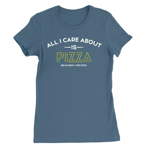 

aicai pizza womens t-shirt funny joke food pizza lover gift present top, White;black
