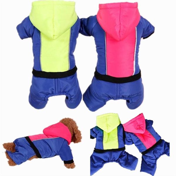

dog apparel four legs thicken keep warm jumpsuit winter windproof rain snow down puppy chihuahua clothes soft pet jacket coat