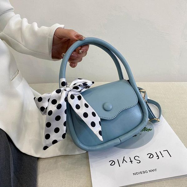 

ribbon handbag pure color female fashion design western style one-shoulder messenger bag explosion models the same shoulder bags