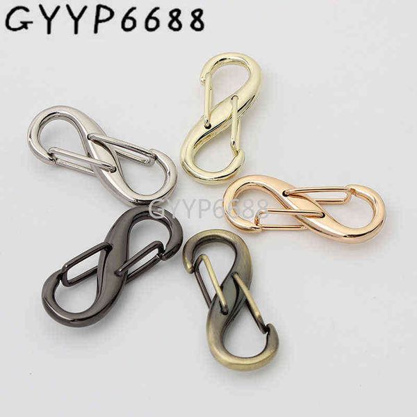 

30pcs 5colors 37*15mm s shape double head snap hook for woman leather bag adjustment buckle purse accessories parts 211213, Black