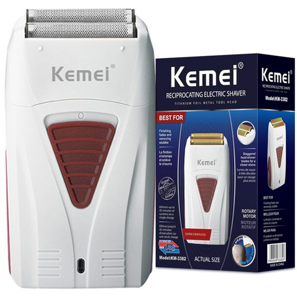 

original kemei finishing fade rechargeable electric shaver hair beard cleaning electric razor for men bald head shaving machine