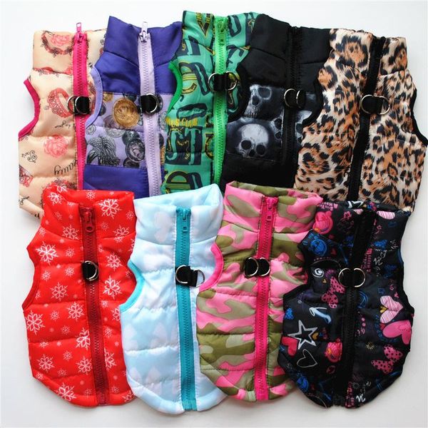 

dog apparel pet soft snow warm vest winter clothes jacket puppy coat costumer 15 colors xs-xl with traction buckle