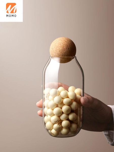 

modern simple glass storage jar tea ball cork scented sealed bottles & jars