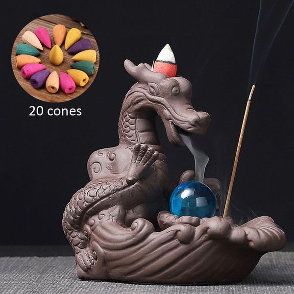 

fragrance lamps ceramic incense burner smoke waterfall holder backflow stick burners decor home furnishings buddha hall creative gift