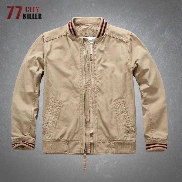 

men's jackets cargo jacket men casual wear-resistant stand collar water wash cotton coats male outdoor army combat bomber military mens, Black;brown