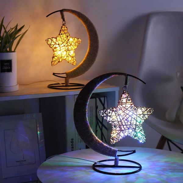 

night lights led usb moon lantern light christmas gifts fairy bedside lamp rope for party kid room decoration