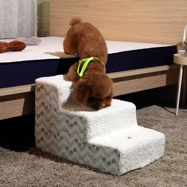 

kennels & pens pet stair dog ladder bed 3/4 steps for small dogs cat sofa house stairs removable anti-slip ramp puppy chihuahua supplies