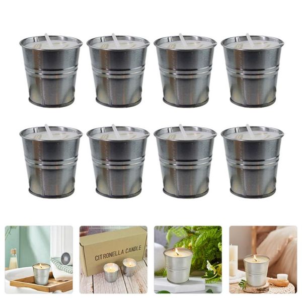 

candles 8pcs mosquito repellent citronella scented bucket soy wax