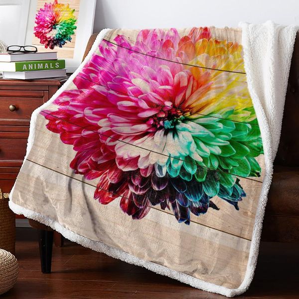 

blankets color flower wood grain home lamb cashmere thick bed blanket sofa winter warm sherpa duvet covfer born wraps kids bedspread
