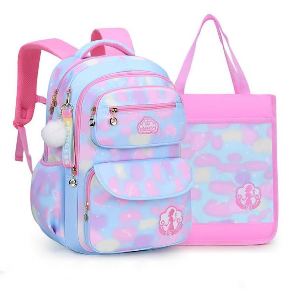 

kids princess school backpack set waterproof children bags girls printing schoolbags mochila infantil zip