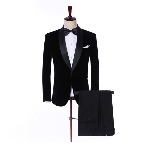 

men's suits & blazers 2021 luxury mens jacket pants formal dress men suit set wedding groom tuxedos (jacket+pants), White;black