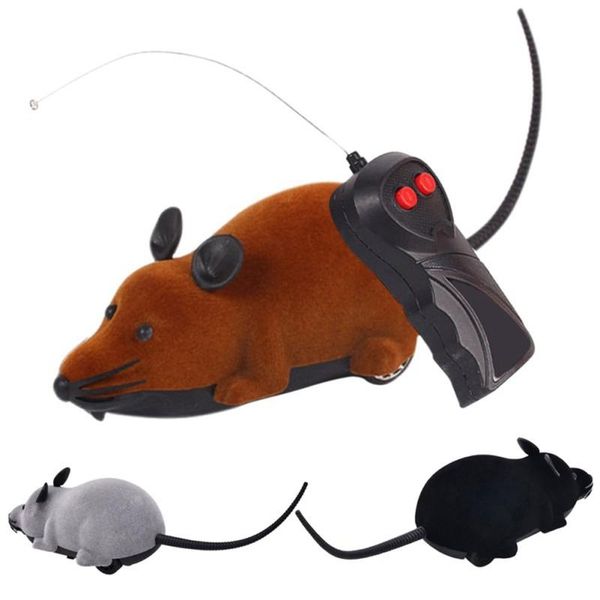 

cat toys strong-toyers black white funny pet mice toy wireless rc gray rat remote control mouse