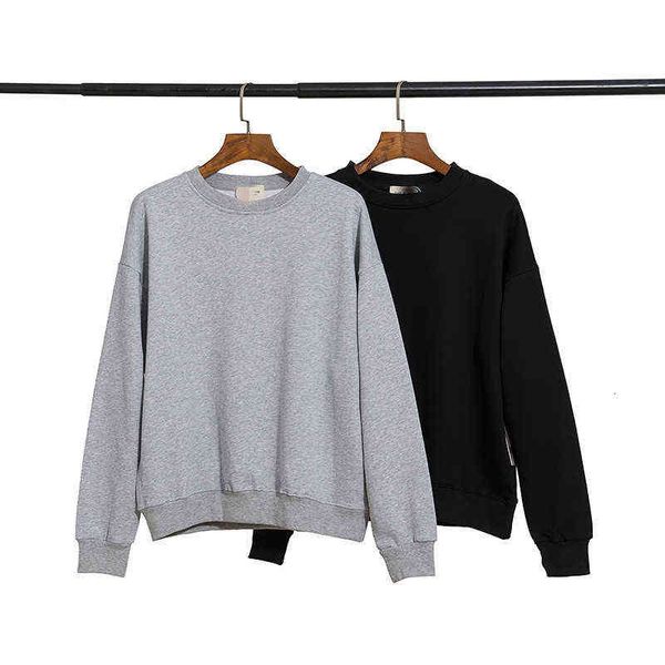 

season 6 round neck sweater high street casual loose men's, Black