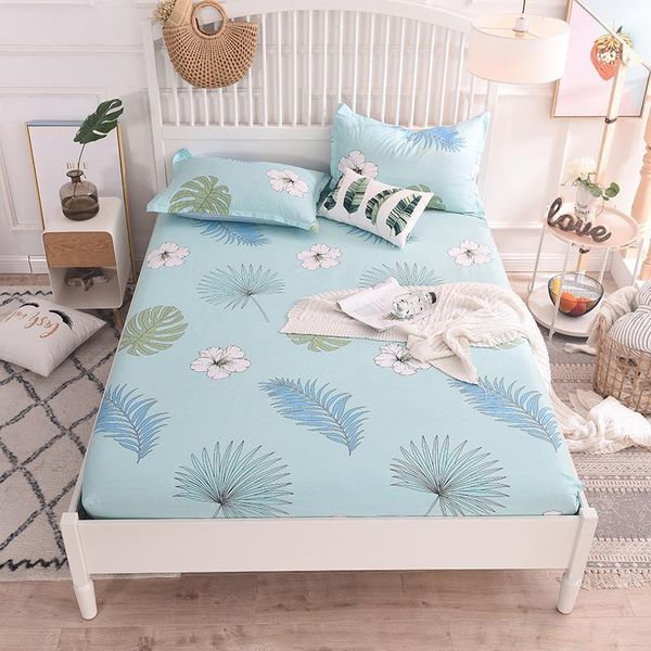 

sheets & sets printed fitted sheet for single double bed kids adults 100% cotton (no case) xf760-10