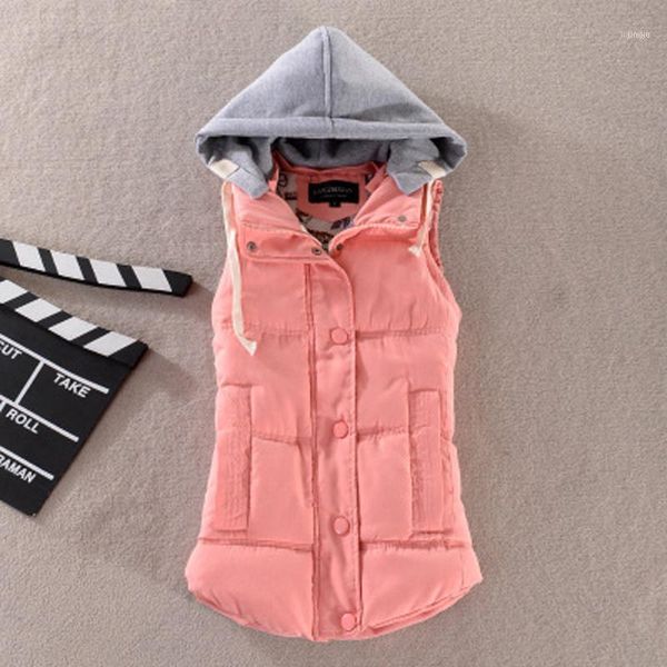

women's down & parkas 2021 autumn and winter cotton vest korean female short paragraph candy color1, Black