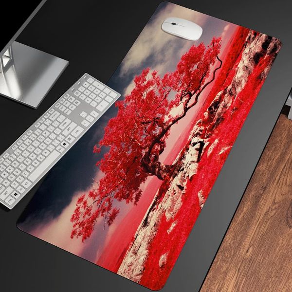 

mouse pads & wrist rests forest beautiful scenery lapgamer mousepad gaming pad large locking edge keyboard 90x40 cm deak mat for anime c