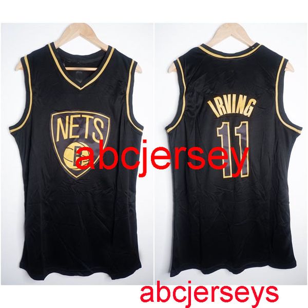

black gold basketball 11 irving embroidery xs-5xl 6xl
