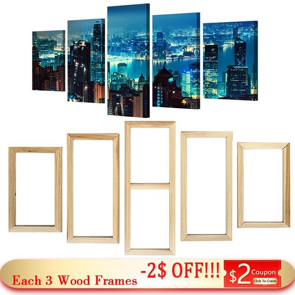 

frames 5 pcs custom prints pictures pos frame large size wooden diy for canvas painting gallery wall decor postes wood