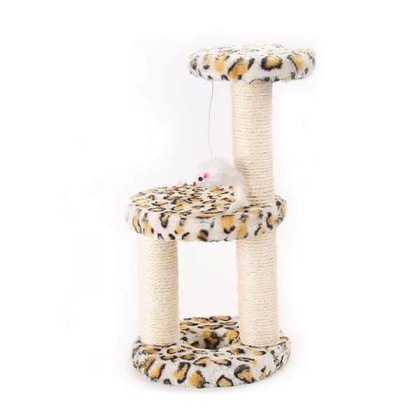 

cat toys 3-layer sisal sscratcher with mouse in stock pet interactive