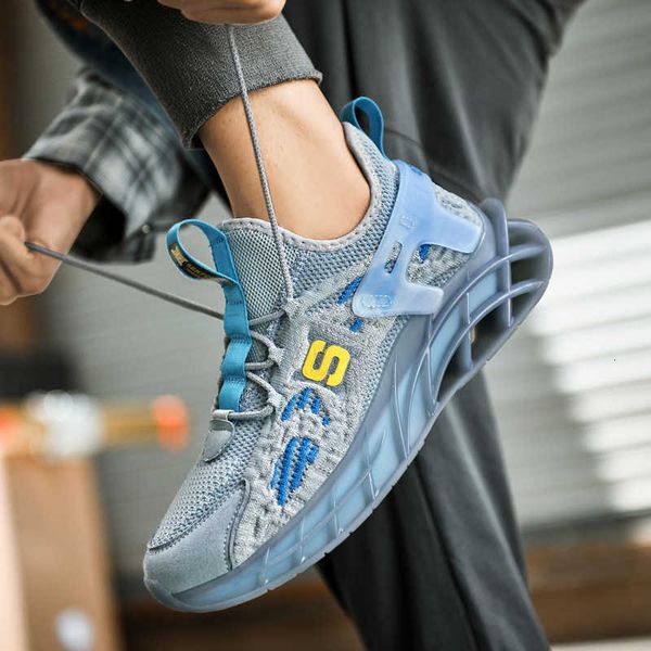 

shi kaiqi large sneakers men's autumn flying woven blade sho men's casual running