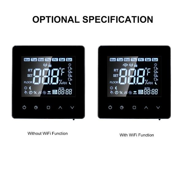 

smart home control thermostat lcd touch-screen programmable gas boiler heating 3a digital temperature controller for school