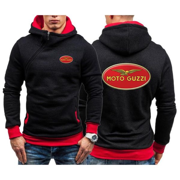

men's hoodies & sweatshirts 2021 spring autumn moto guzzi logo mens loose hoodie running sports pullover hooded sweatshirt for men soli, Black
