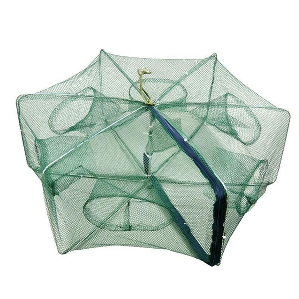 

fishing accessories folded net crayfish trap crab/shrimp/smelt/eels trapscages mesh fish nets tool tools crab baits