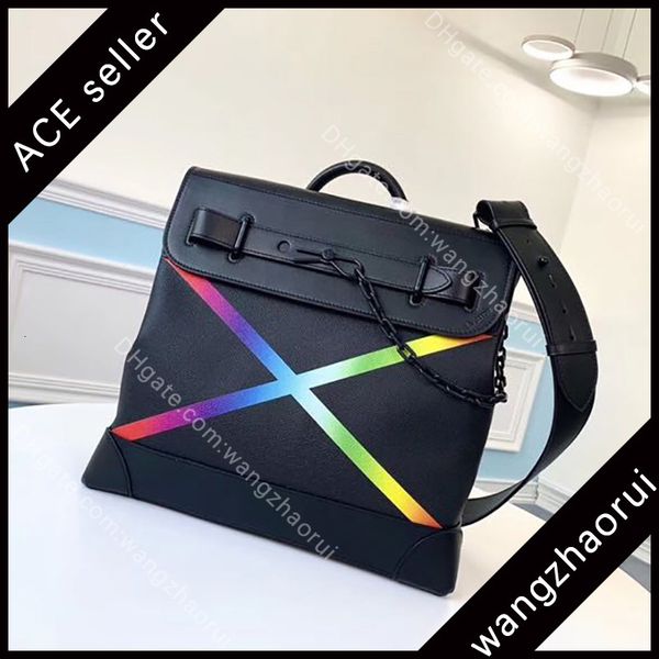 

men's shoulder bags fashion wallet classic purse men canvas slingbag genuine leather cross body bagss with box a001