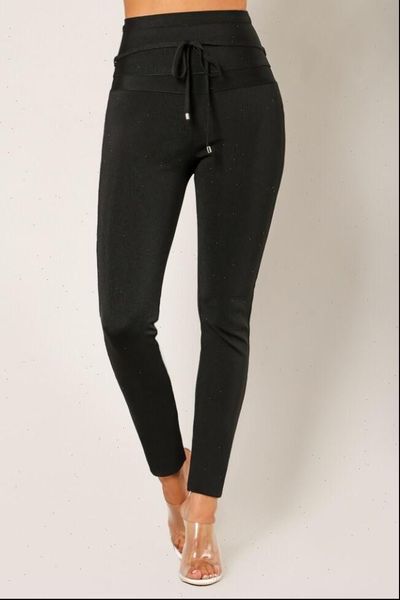 

black bodycon womens pant rayon bandage fashion, Black;white