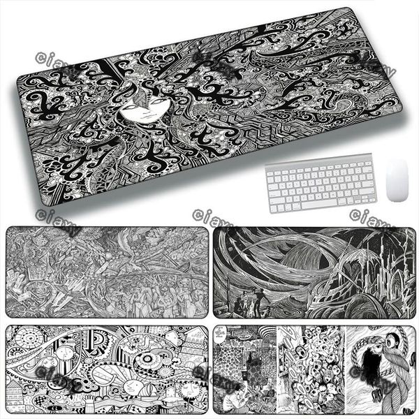 

mouse pads & wrist rests large pad gamer junji ito keyboards accessories mousepad xxl gaming keyboard mat deskmat mausepad mats pc anime des